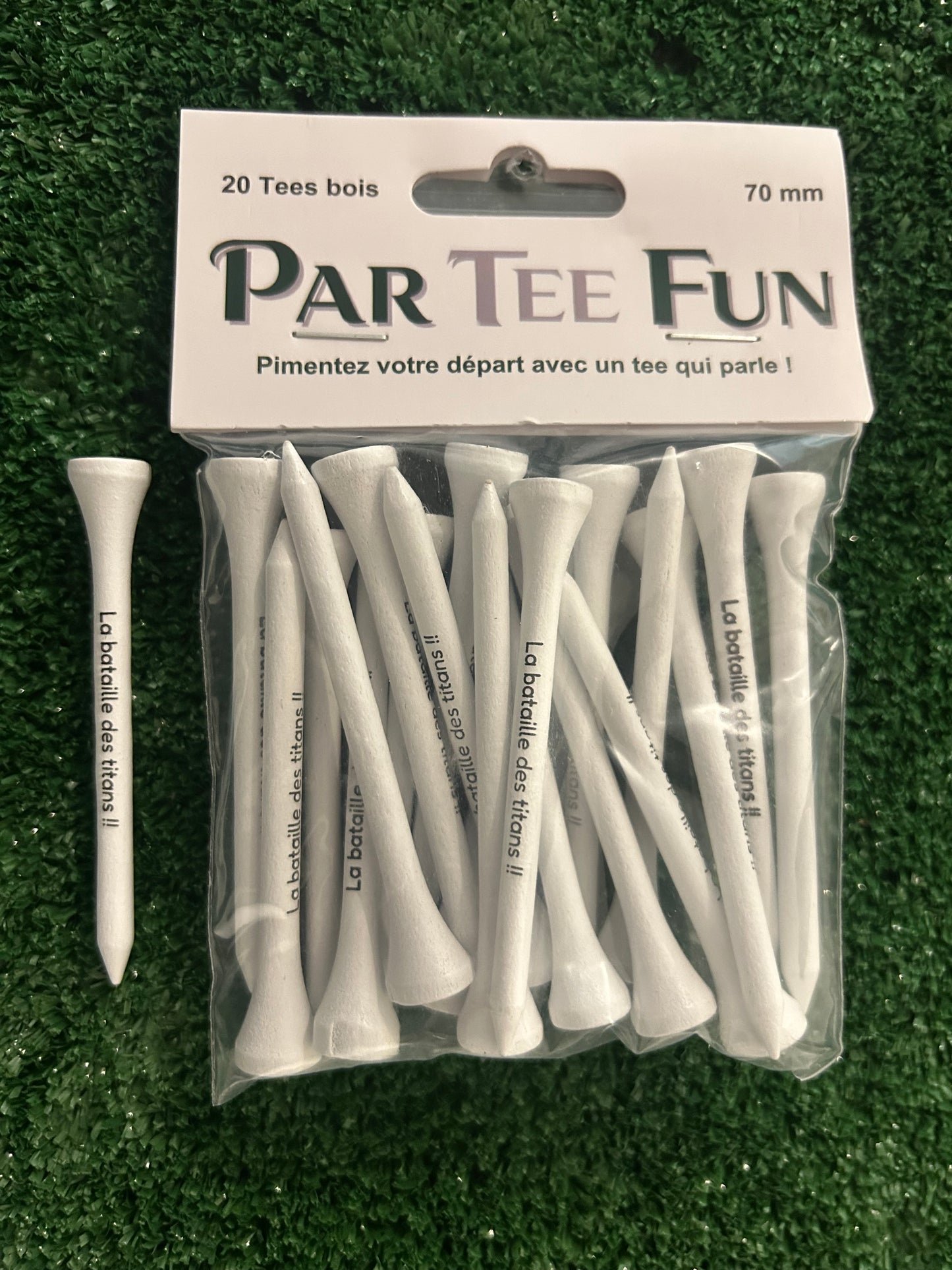 Tee de golf imprimé collection fun – Accessoire golf unique cadeau