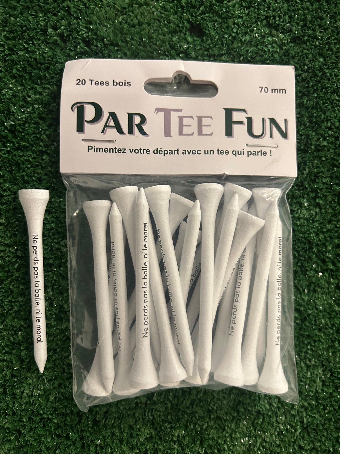Petit cadeau pour golfeur â Tee en bois imprimĂ© pas chere