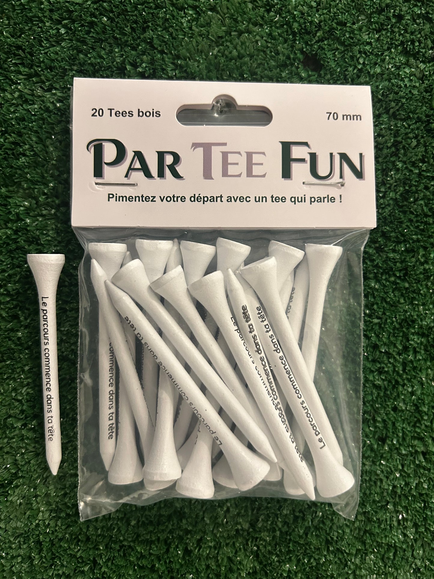 Tee avec phrase sur le golf â Accessoire original joueur de golf