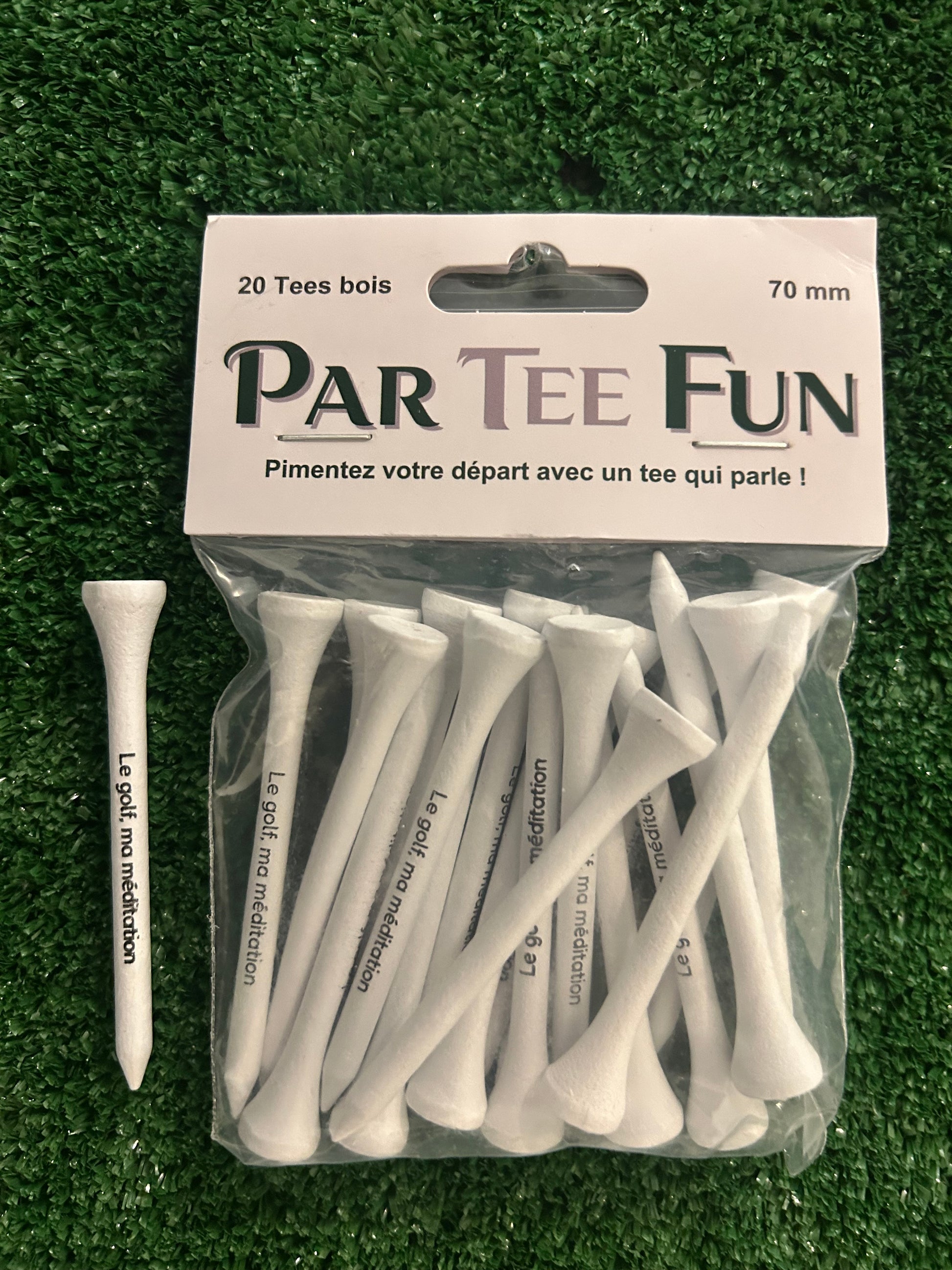 Tee en bois humoristique pour golfeur – Accessoire fun