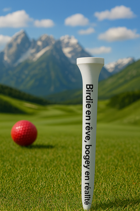 Tee de golf fun avec phrase imprimée – Accessoire golf original